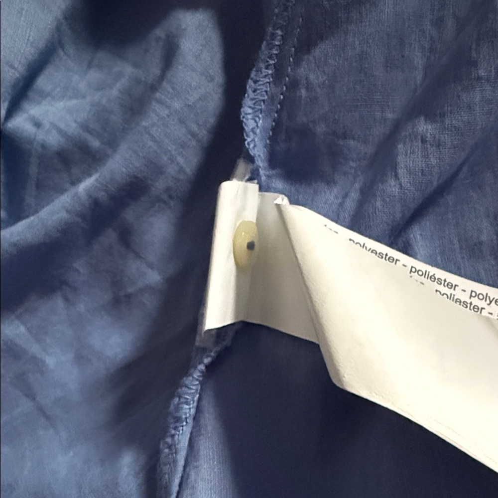 Zara Light Blue Embroidered Ruffle midi Dress M - Picture 13 of 14